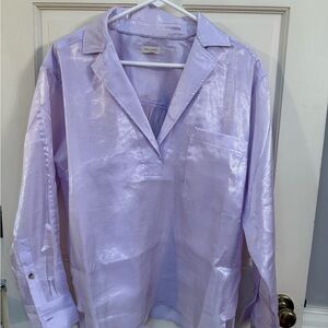 Anthropologie Pilcro Shimmering Lavender Blouse